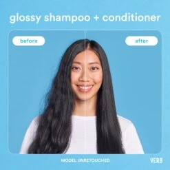 Glossy Shampoo -VIRTUE Shop 6 Verb 2024 Infographics Variations Square Glossy Duos BA
