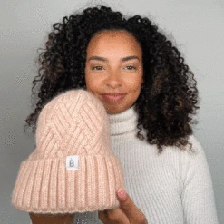 Silk Lined Cashmere Blend Beanie -VIRTUE Shop Hats Product Page Gif