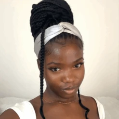 Silk Headband -VIRTUE Shop SilkHeadbandGreyLS1